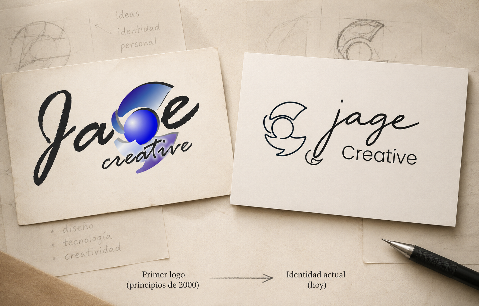 Evolución de la identidad visual de JageCreative