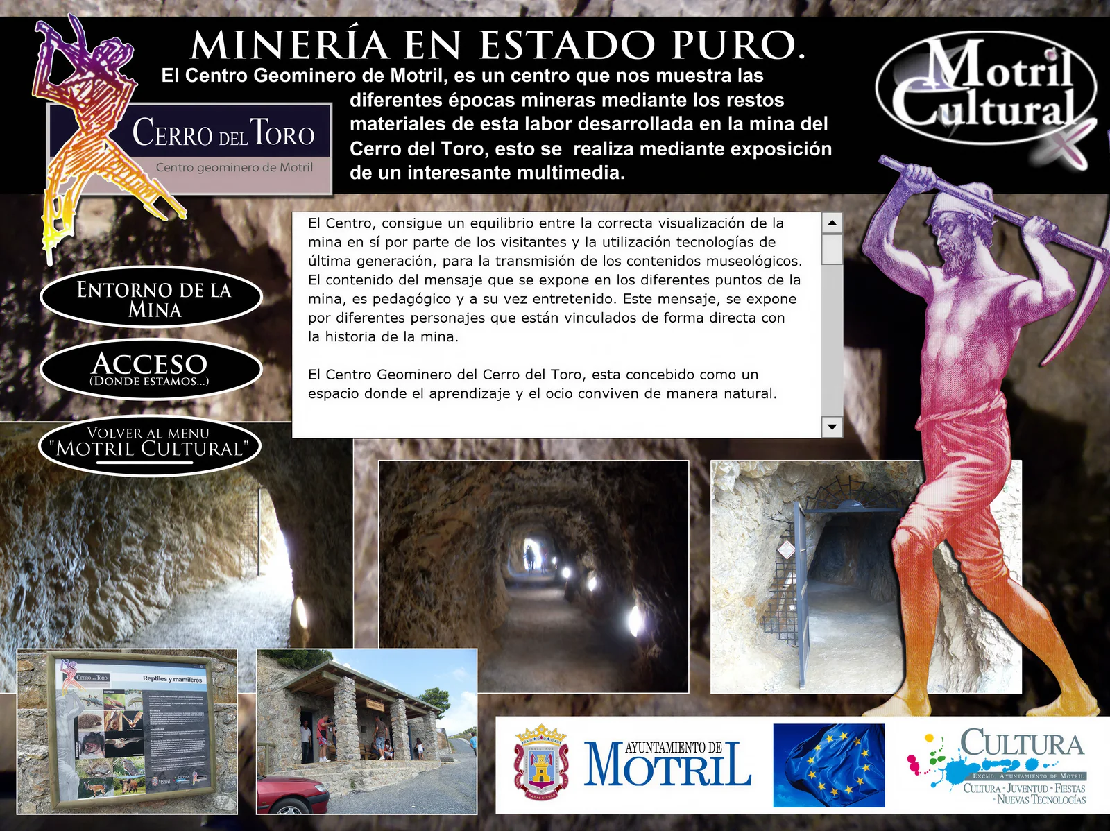 Captura de la sección Cerro del Toro del proyecto original en Flash