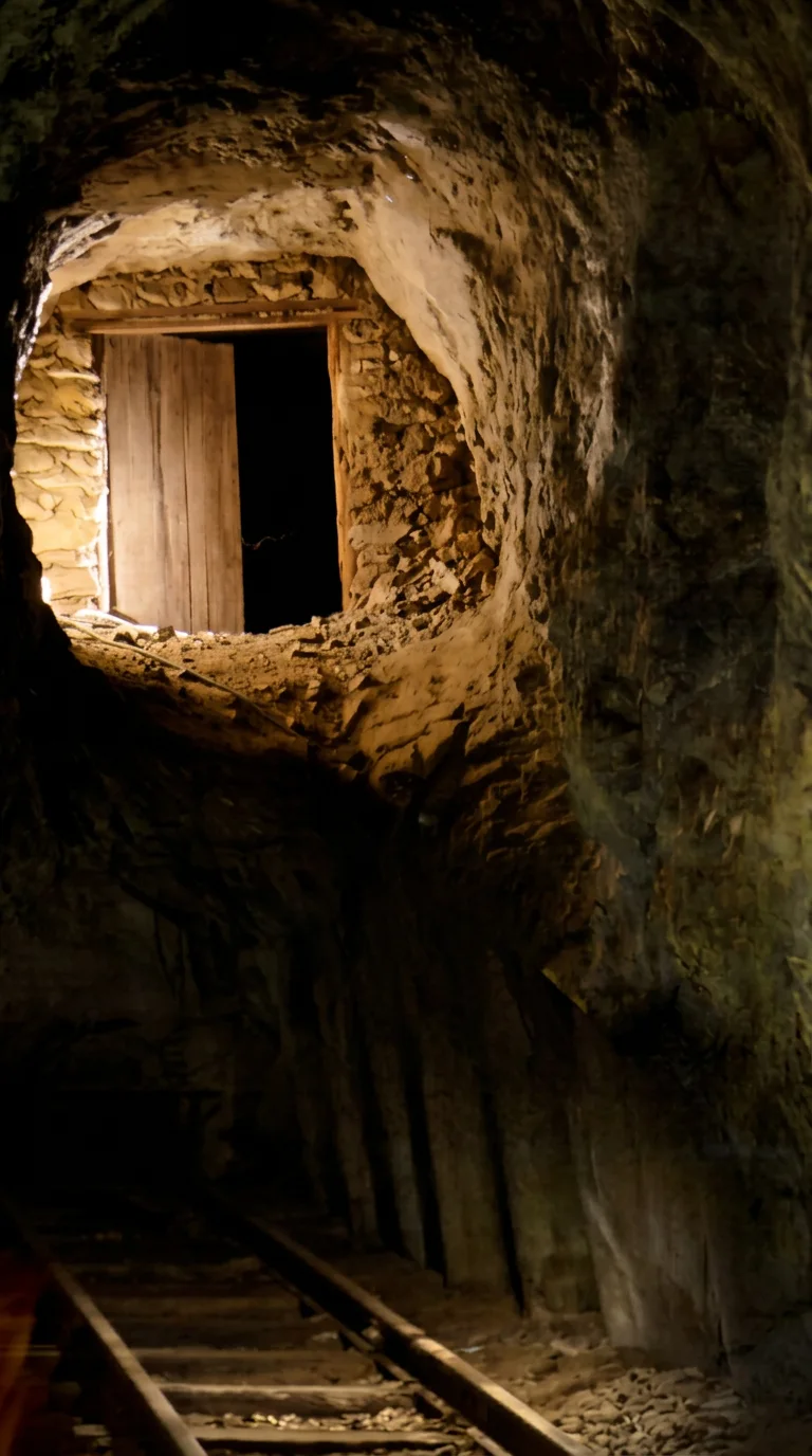 Galería vertical excavada e iluminada en el interior del Cerro del Toro